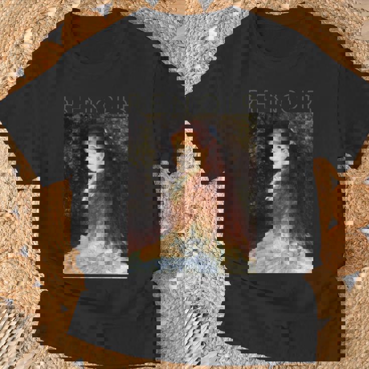 オーギュストルノワール-マドモアゼルダンヴェルの肖像 長袖tシャツ Tシャツ 高齢者への贈り物