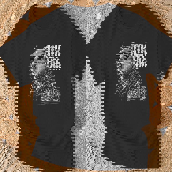 オートバイ げっ歯類 ロック メンズ カピバラ Tシャツ 高齢者への贈り物