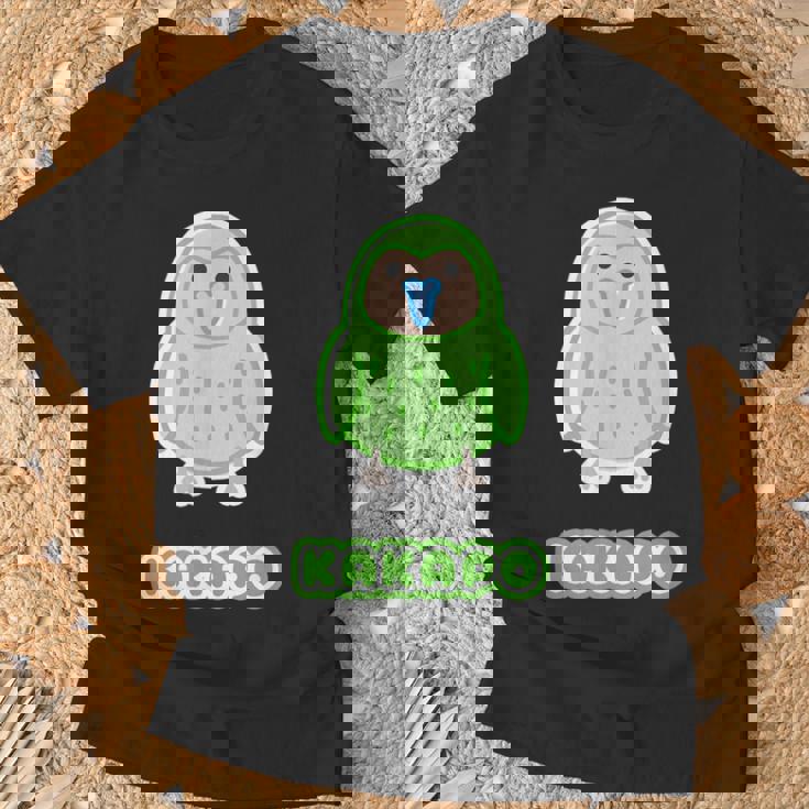 カカポ Kakapo『セルフィー』鳥【どうぶつフレンズ】動物 ゆるくて かわいい Tシャツ 高齢者への贈り物