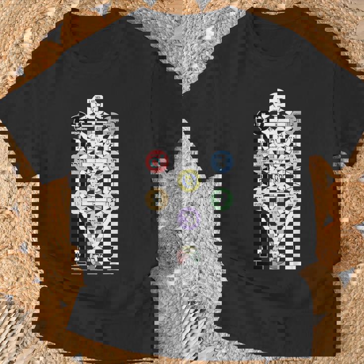 カバラの生命の樹図 Tシャツ 高齢者への贈り物