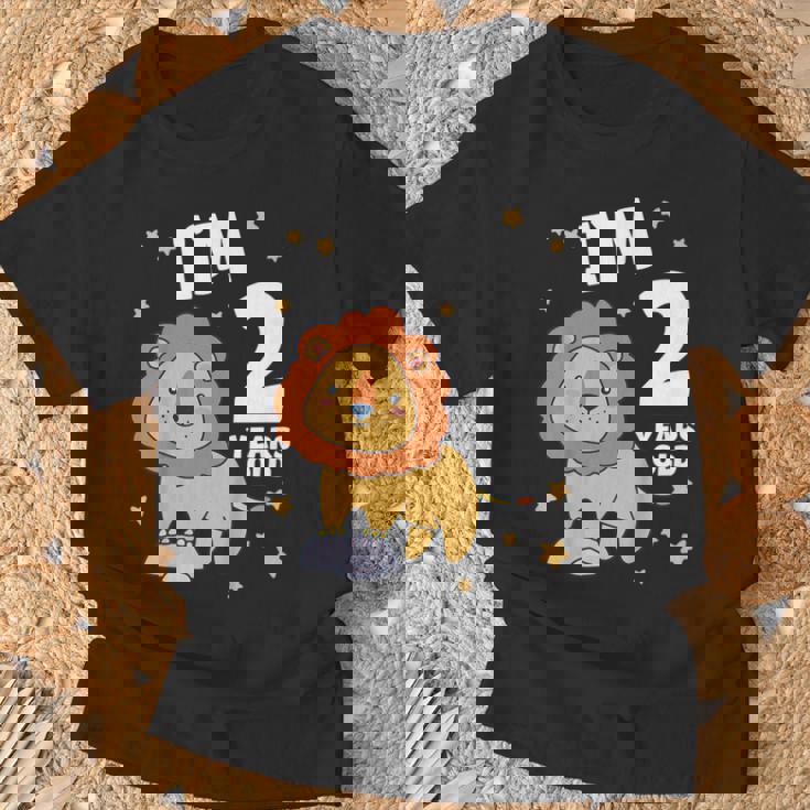 キッズ 2歳の誕生日 ライオン 2歳 男の子 女の子 Tシャツ 高齢者への贈り物