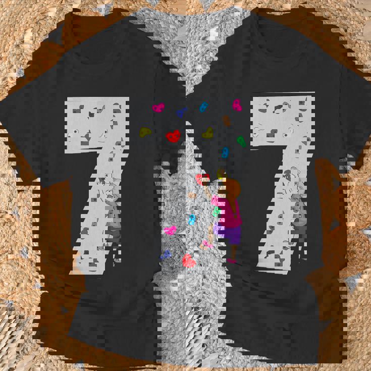 キッズ 7歳の誕生日パーティーケーキクライマークライムボルダリング Tシャツ 高齢者への贈り物