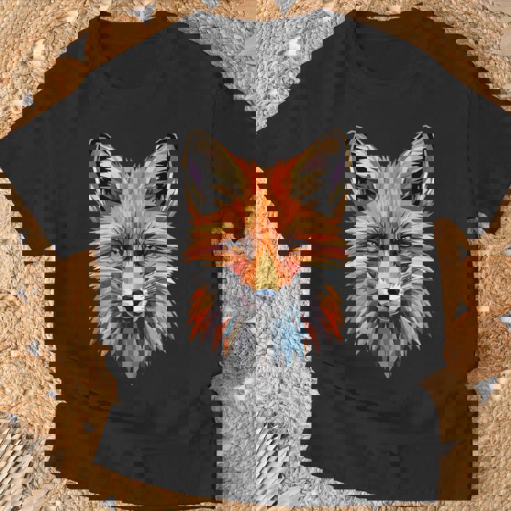 キツネのモチーフ キツネが大好き 赤いキツネ 小さなキツネが大好き Tシャツ 高齢者への贈り物