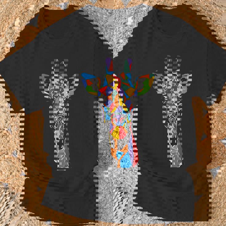 キリン 幾何学 Tシャツ 高齢者への贈り物