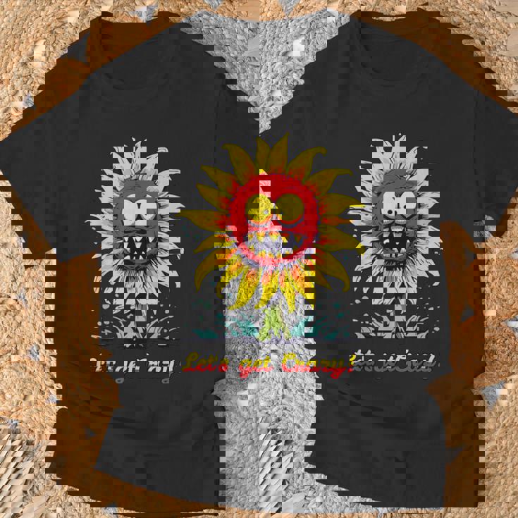 クレイジー クレイジー 面白い ひまわり Tシャツ 高齢者への贈り物