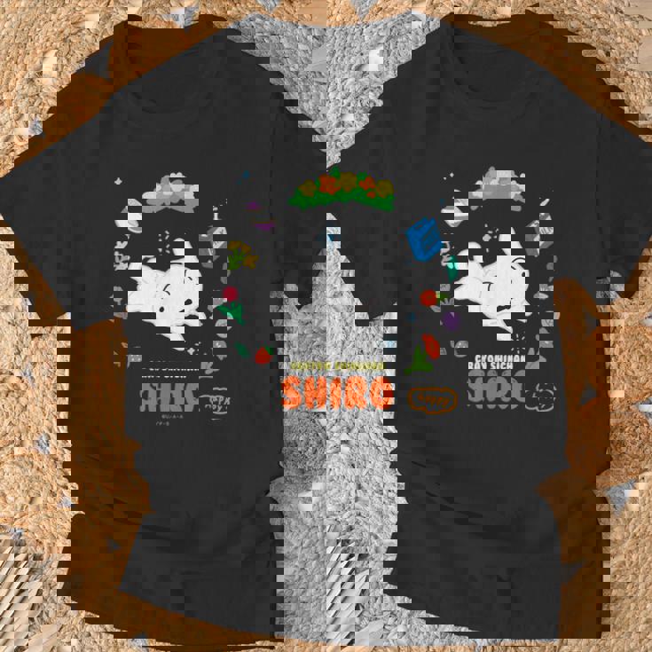 クレヨンしんちゃん Happyシロ フラワーリング Tシャツ 高齢者への贈り物