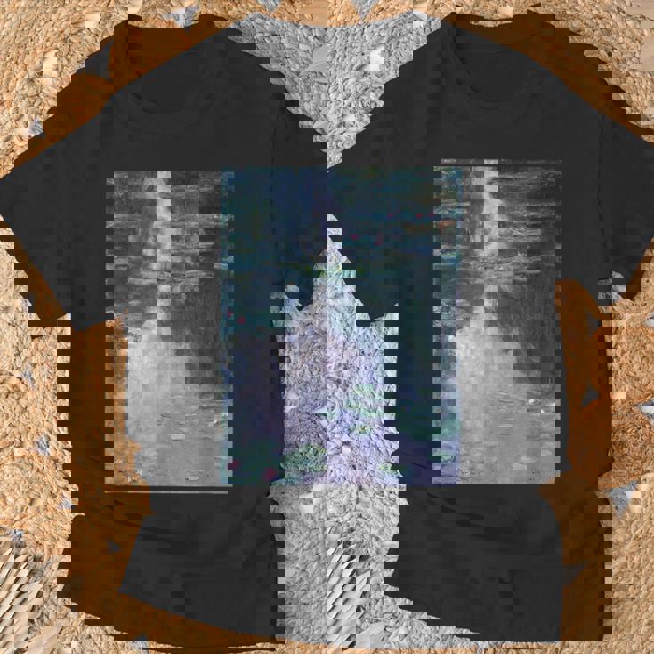 クロード・モネの睡蓮 Tシャツ 高齢者への贈り物