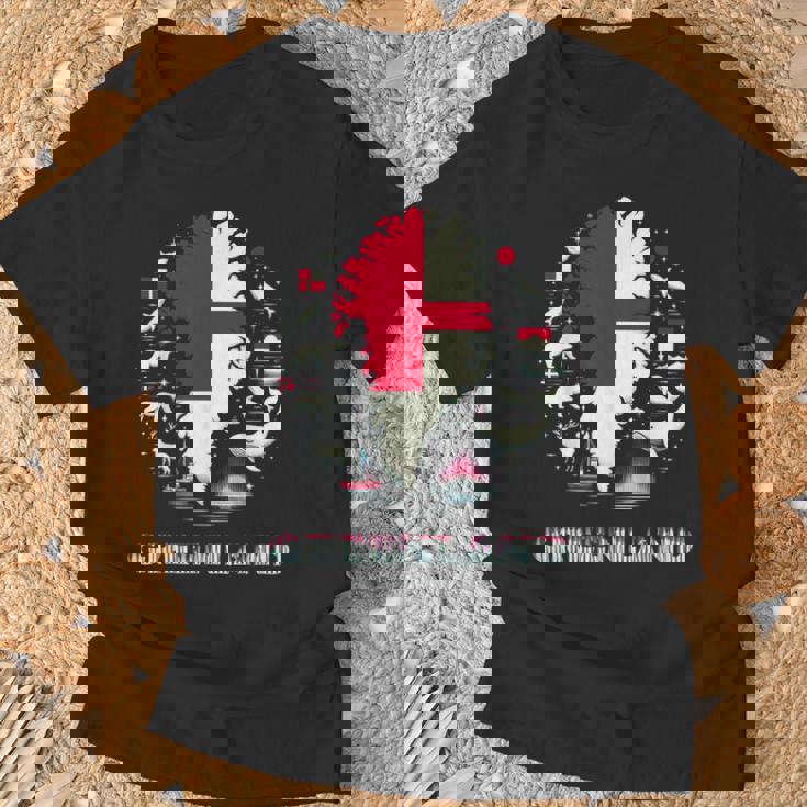 グリーンランドフラッグシャツ、グリーンランドマップ、グリーンランド、レディース、メンズ。 Tシャツ 高齢者への贈り物