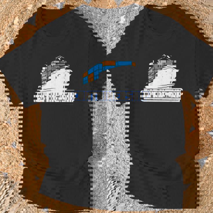 コンテナシップ船 船長 船員 船員 マリナー 船員 船員 Tシャツ 高齢者への贈り物