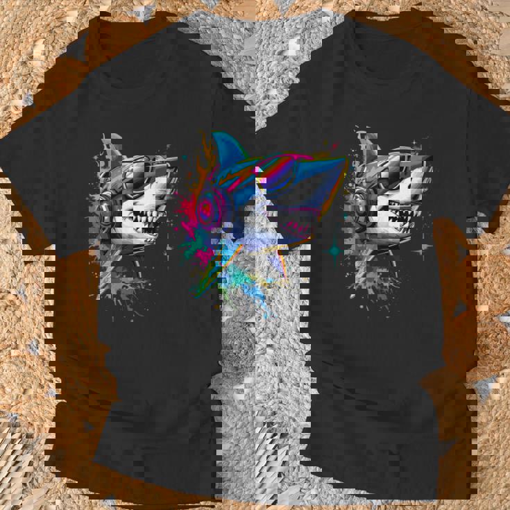 サメのモチーフ サメ タイガーシャーク オグロメジロザメ ホオジロザメ Tシャツ 高齢者への贈り物