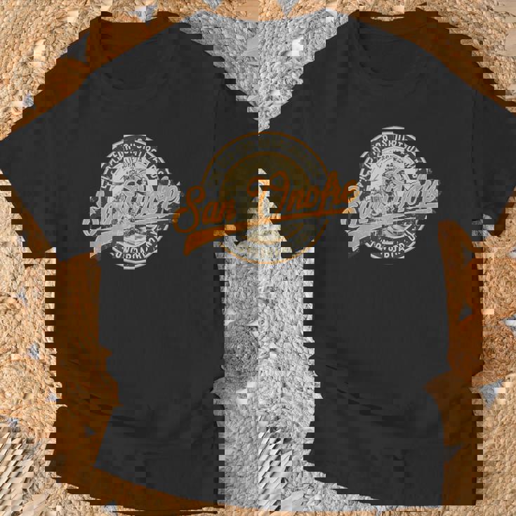 サンオノフレ ロングボードのみのレトロ ウェーブ サーフィン Tシャツ 高齢者への贈り物