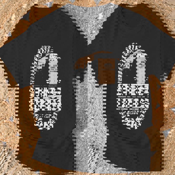 サンライズ エクスプレス トレイン 日本 東京 出雲 サンライズ 出雲 電車 Tシャツ 高齢者への贈り物