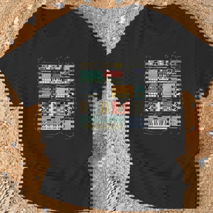 シンセサイザー エレクトロニック・ミュージシャン と Dj Tシャツ 高齢者への贈り物
