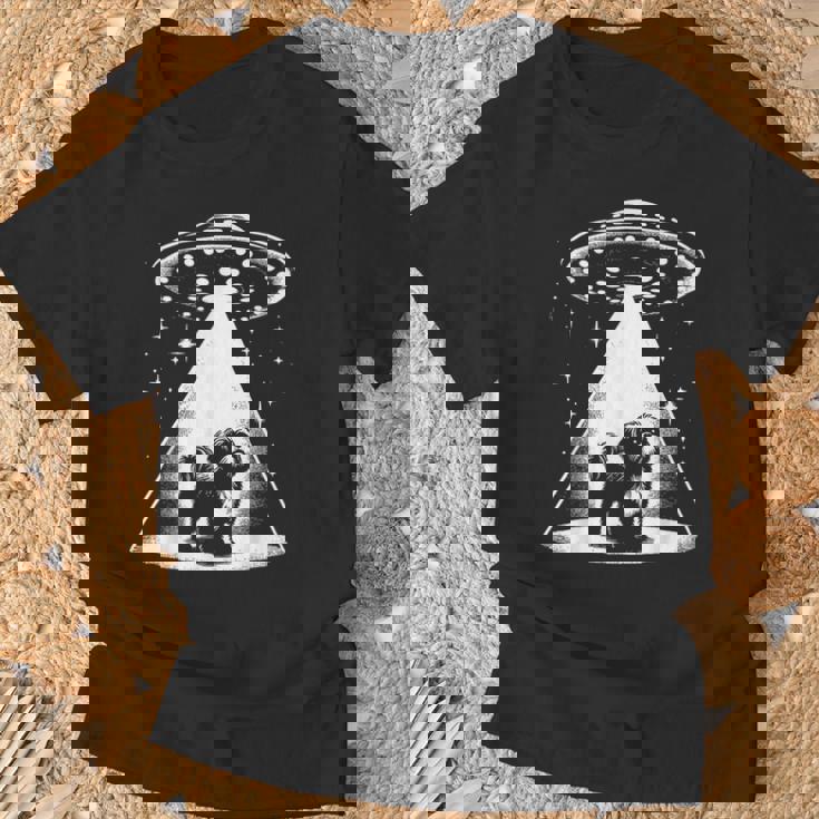 シーズー Mom Dad Dog Alien Ufo Tシャツ 高齢者への贈り物