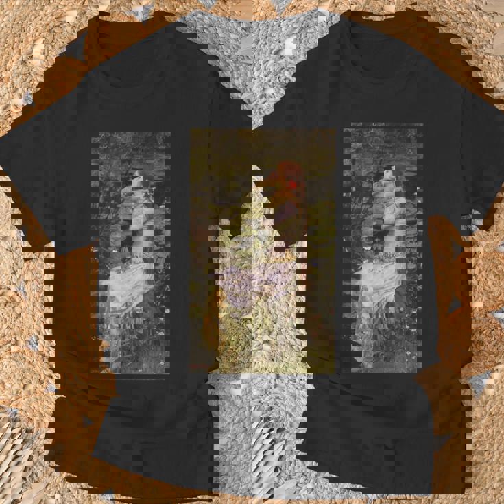 ジョン・ウィリアム ウォーターハウス オフィーリア 絵画 Tシャツ 高齢者への贈り物