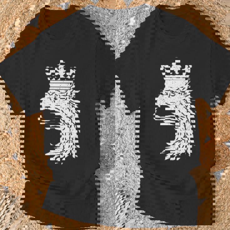 スカニア スウェーデン コート・オブ・アームズ フラッグ グリフィン Tシャツ 高齢者への贈り物