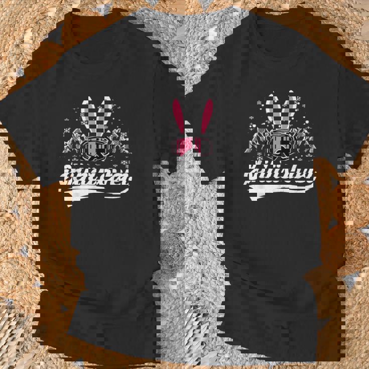 スキーポケット スキー ハザル スキー ゴーグル Apres スキー スキー ウサギ Tシャツ 高齢者への贈り物