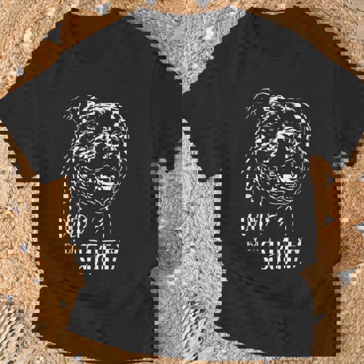 スタッフォードシャー・ブル・テリア 愛されるスタッフィー・ドッグのことわざ Tシャツ 高齢者への贈り物