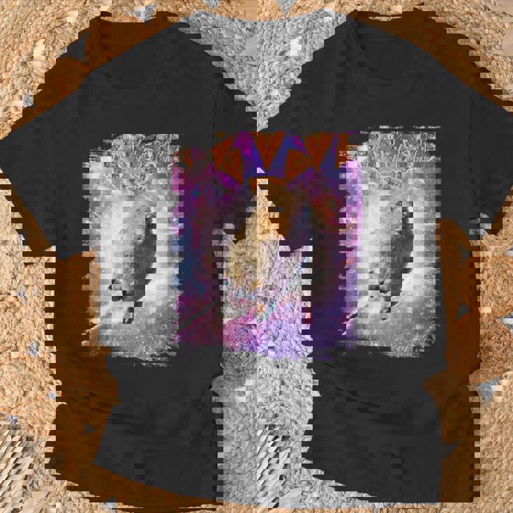 スペースギャラクシーquokka ワラビー ピザ付き Tシャツ 高齢者への贈り物