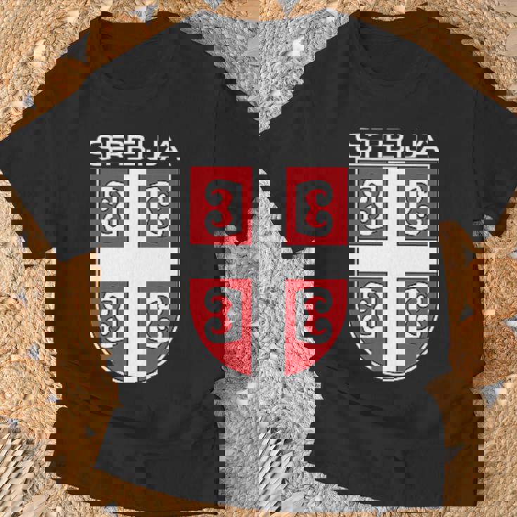 セルビアクロスシールドセルビアアーム。 Tシャツ 高齢者への贈り物