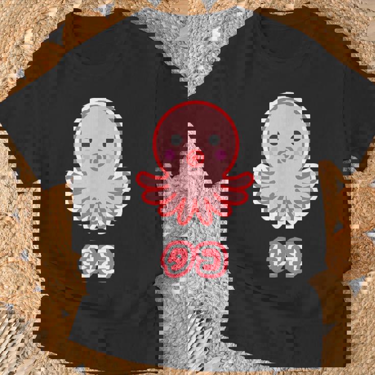 タコ【どうぶつフレンズ】蛸 水族館 ゆるくて かわいい 面白 動物 キャラクター Tシャツ 高齢者への贈り物