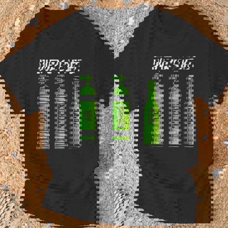 ダイバー ダイエット ビール おもしろ スキューバダイビング Tシャツ 高齢者への贈り物