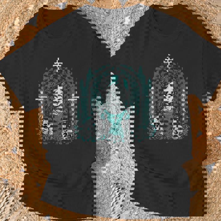 ダーク ゾンビ ゴシック人形 ちびスタイルと不気味な Tシャツ 高齢者への贈り物