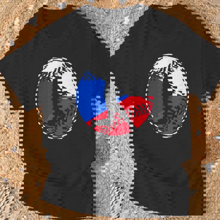 チェコ国旗 野球ヒッター チェコ国旗 Tシャツ 高齢者への贈り物