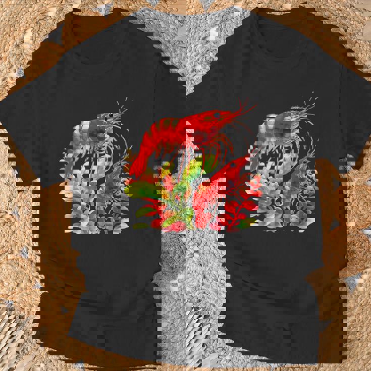 チェリーエビ 水草 水槽 淡水エビ Tシャツ 高齢者への贈り物