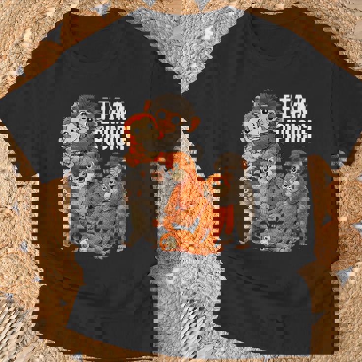 チームパンチ パンチくん 日本 赤ちゃん 猿 かわいい Tシャツ 高齢者への贈り物