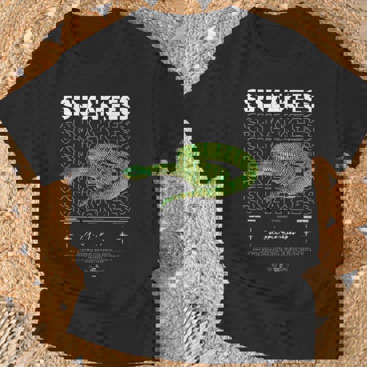 テンプルピットバイパースネークストリートウェア爬虫類キーパー 長袖tシャツ Tシャツ 高齢者への贈り物