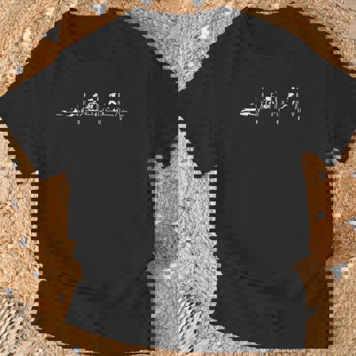 トライアスロン ハートビート – Love Triathlon wim Bike Run Tシャツ 高齢者への贈り物