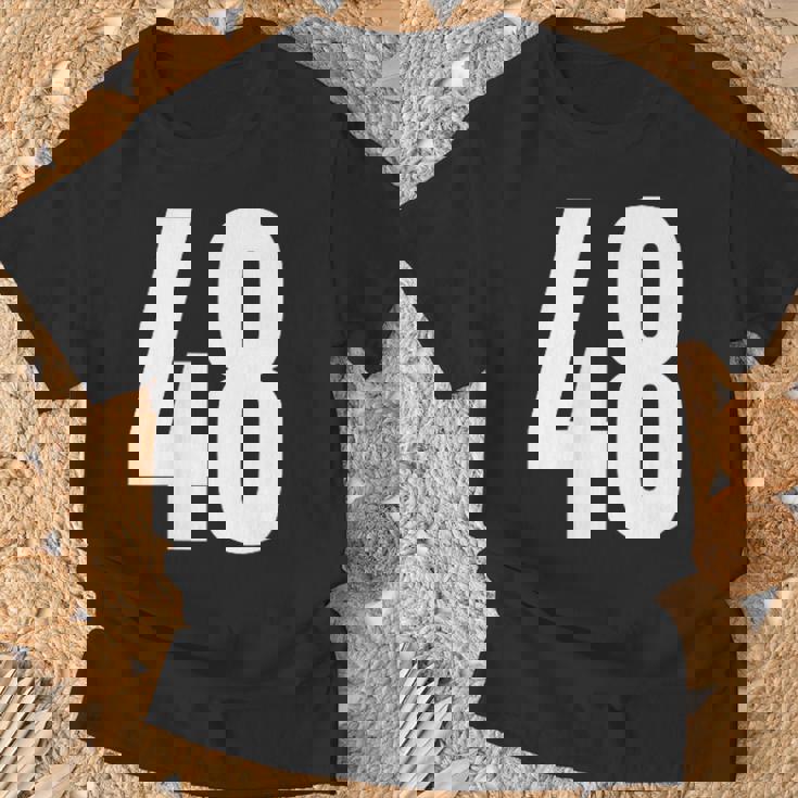 ナンバーフォーティーエイト 48 スポーツチーム制服 誕生日 48 Tシャツ 高齢者への贈り物