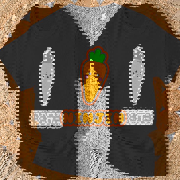 ニンジン 人参 Ninjin『Oyasai お野菜』ゆるくて かわいい キャラクター 面白い Tシャツ 高齢者への贈り物