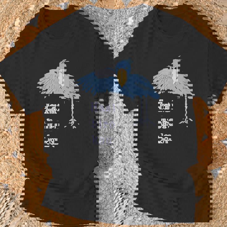 ハシビロコウさん 『ウェルカム』どうぶつフレンズ 動物園の生き物 大きな鳥 Tシャツ 高齢者への贈り物