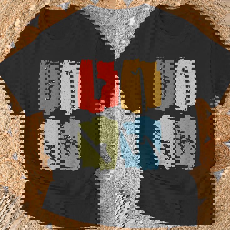 バス クラリネット レトロ Tシャツ 高齢者への贈り物