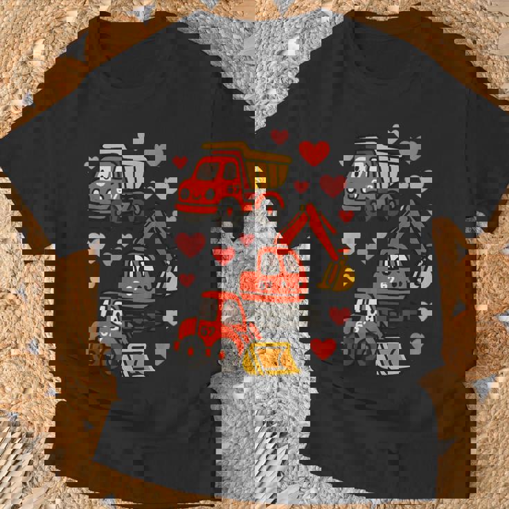 バレンタインデー 建設トラック 面白い 67 男の子 幼児 Tシャツ 高齢者への贈り物