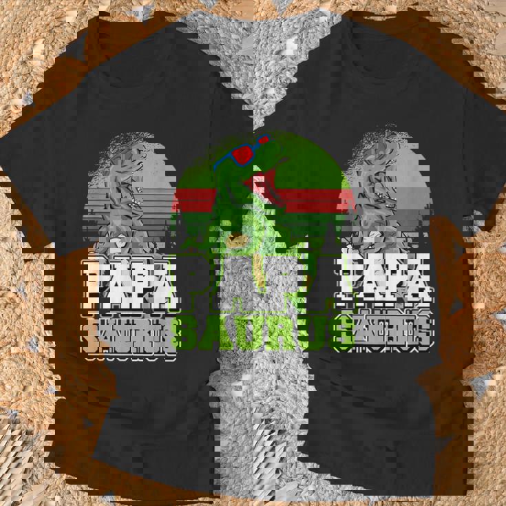 メンズ パパサウルス 恐竜 パパザウルス 父 誕生 誕生日 Tシャツ 高齢者への贈り物