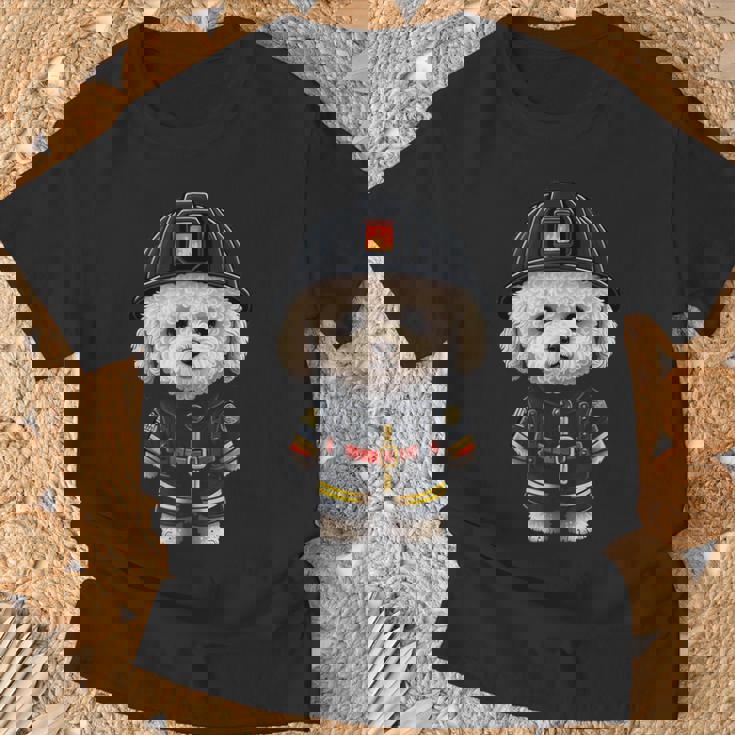 ビション・フリーゼ 消防士の消防士 ビション・フリーゼ Tシャツ 高齢者への贈り物