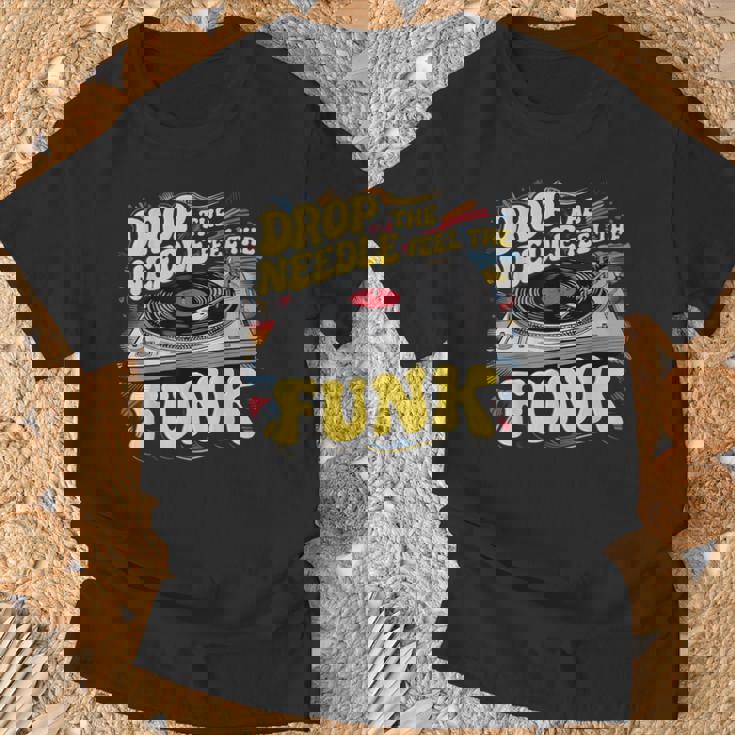 ビニールファンキー音楽愛好家 面白いファンクコスチューム Tシャツ 高齢者への贈り物