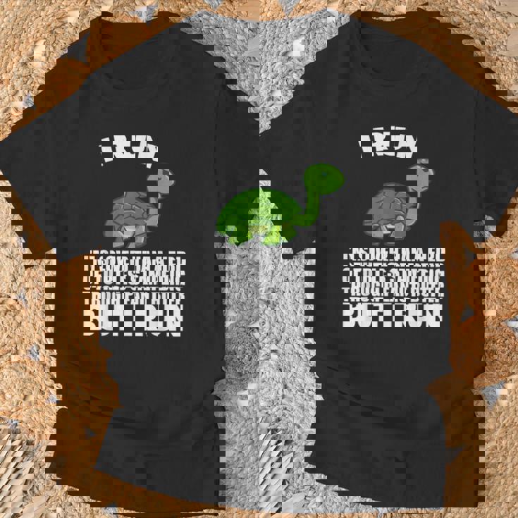 ピーナッツバターで亀よりもゆっくり走る Tシャツ 高齢者への贈り物