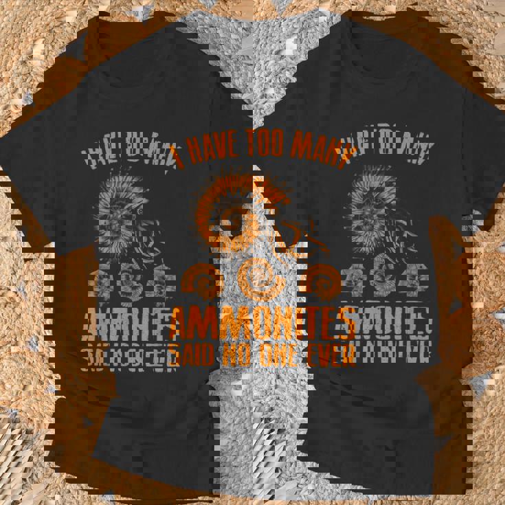 ファニー アンモナイト 化石ギフト メンズ レディース クールな貝殻 ラブ Tシャツ 高齢者への贈り物