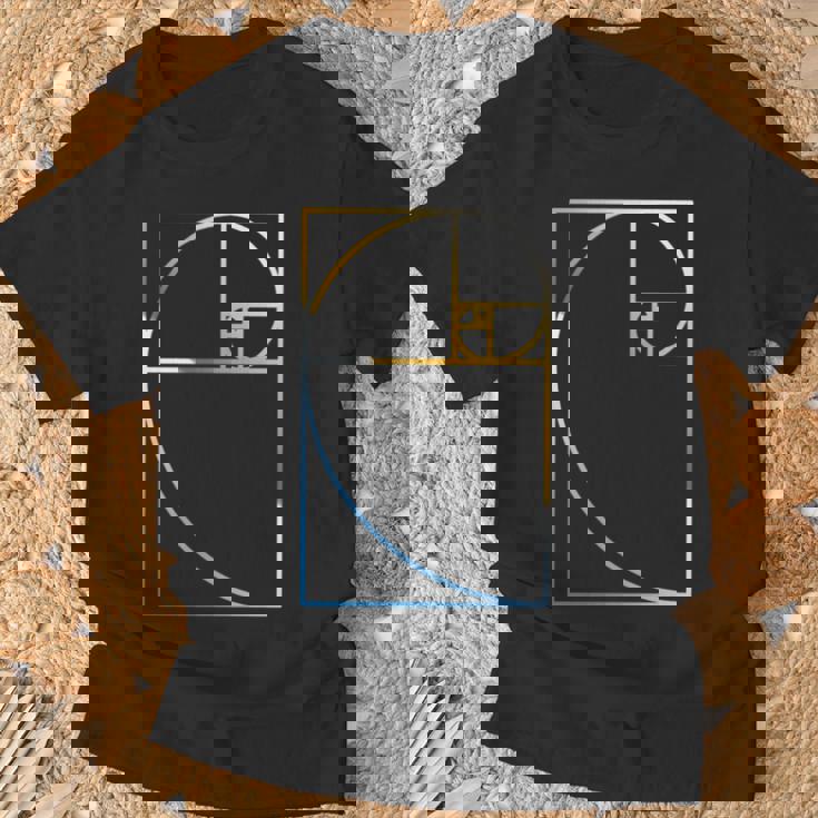 フィボナッチ黄金比幾何学数学tシャツ 長袖tシャツ Tシャツ 高齢者への贈り物