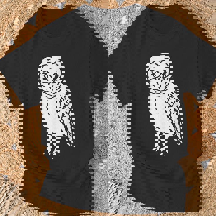 フクロウ愛好家 メンフクロウ かわいい 白い鳥 精神 動物 自然 アート Tシャツ 高齢者への贈り物