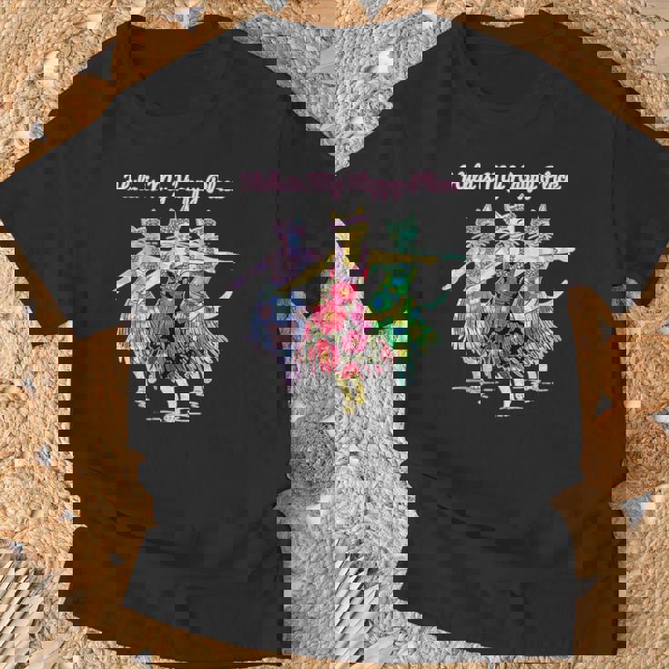 フラダンスを踊る猫 Tシャツ 高齢者への贈り物