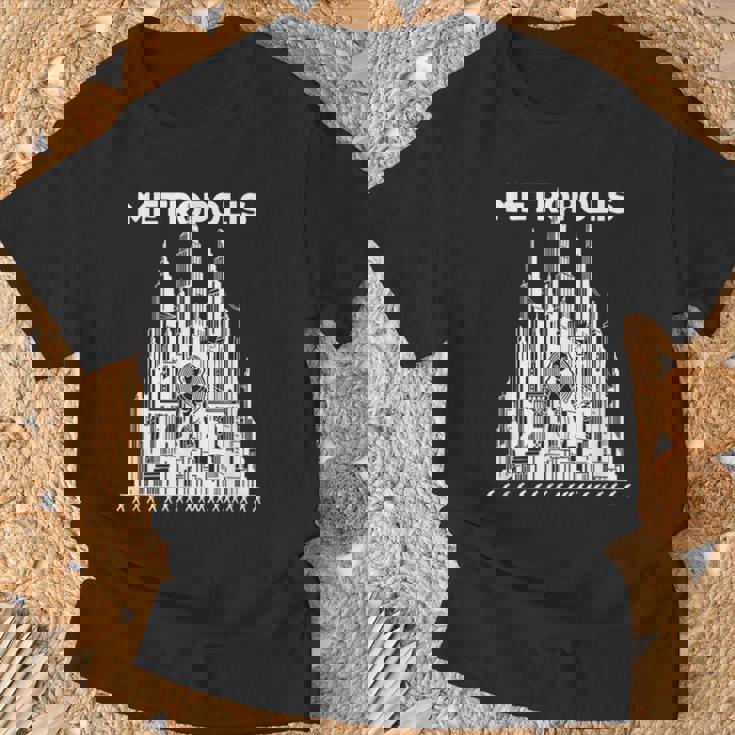 フリッツ・ラングのメトロポリス サイレントsfクラシック Tシャツ 高齢者への贈り物