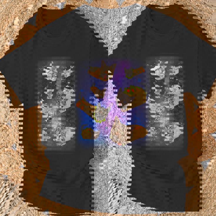 ブリトー猫とタコスキャット 宇宙 ギャラクシー ミーム タコキャット 愚かな Tシャツ 高齢者への贈り物