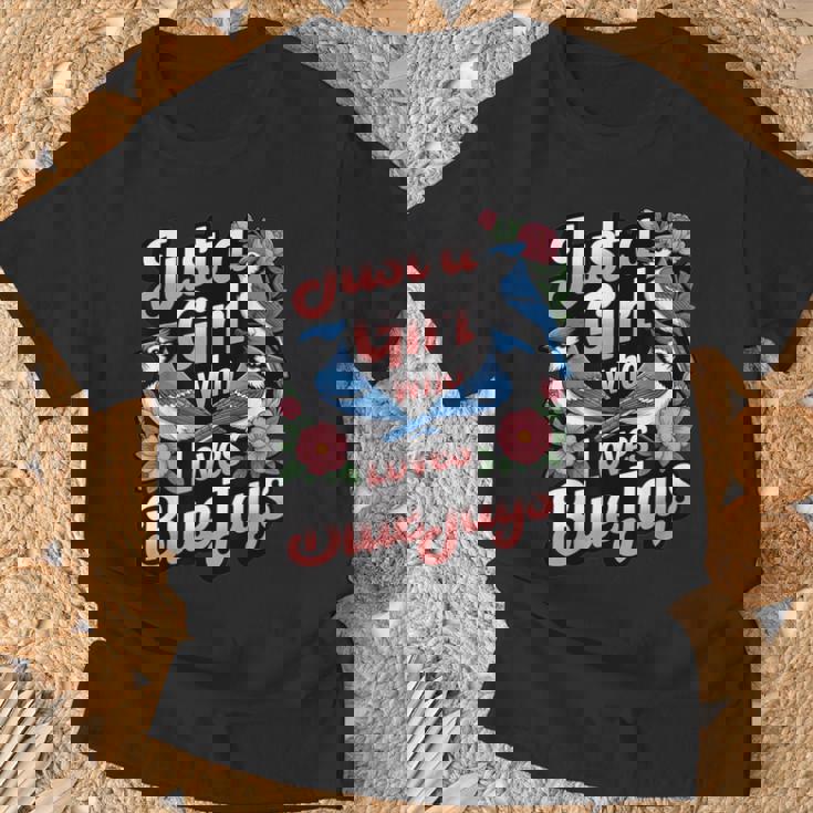 ブルージェイズが大好きな少女 バード愛好家 バードウォッチャー Tシャツ 高齢者への贈り物