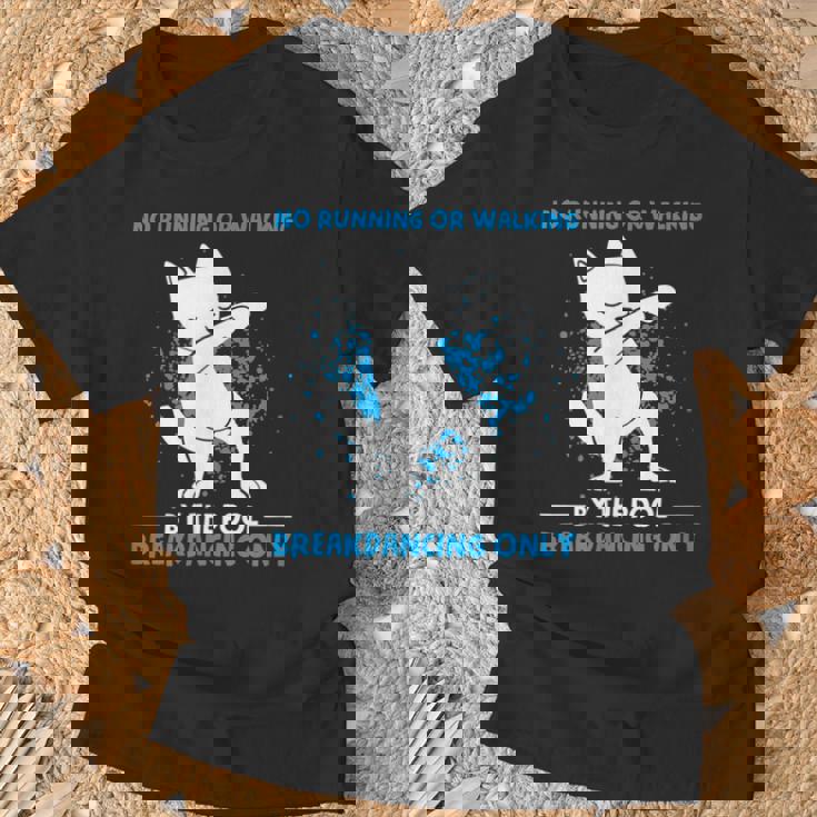 ブレイクダンス走ったり歩いたりしない面白いダンス動物 Tシャツ 高齢者への贈り物