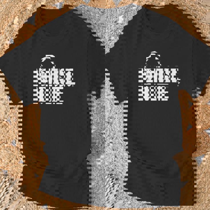 ヘッドホン No Music No Life Music Lover Tシャツ 高齢者への贈り物